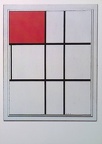Mondrian-Composition B with Red-1935