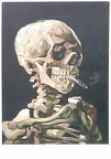Van Gogh-Skull of a skeleton with burning cigarette 1885-1886
