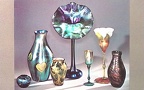 Seven Favrile Vases-Corning Museum of Glass