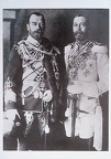 Czar Nicholas II of Russia with cousin King George V of England - Wearing Each Others Uniform