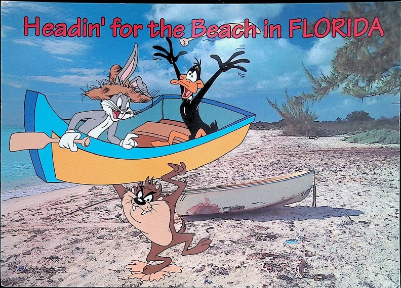 Headin' for the Beach in Florida - Bugs Bunny, Daffy, Tasmanian Devil.jpg