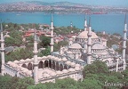 Blue Mosque Aerial Side View, Istanbul, Turkey
