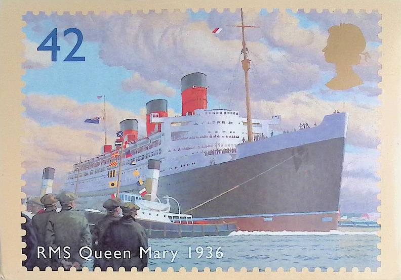 travellingsheep, Direct Swap Received, RMS Queen Mary 1936 Stamp (8 Feb 2022).jpg