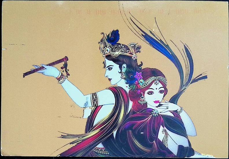 Suneel, Postcard IN-460804 Received, Krishna and Radha (27 Mar 2022).jpg